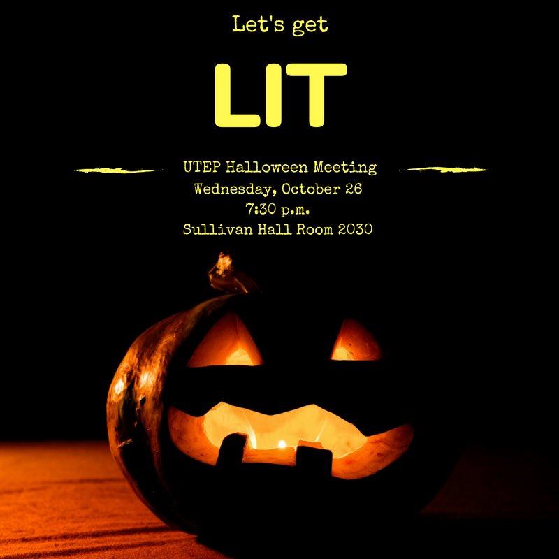 UT_EventPlanner's tweet image. Time to get spooked with UTEP! #Utoledo Open to all!!