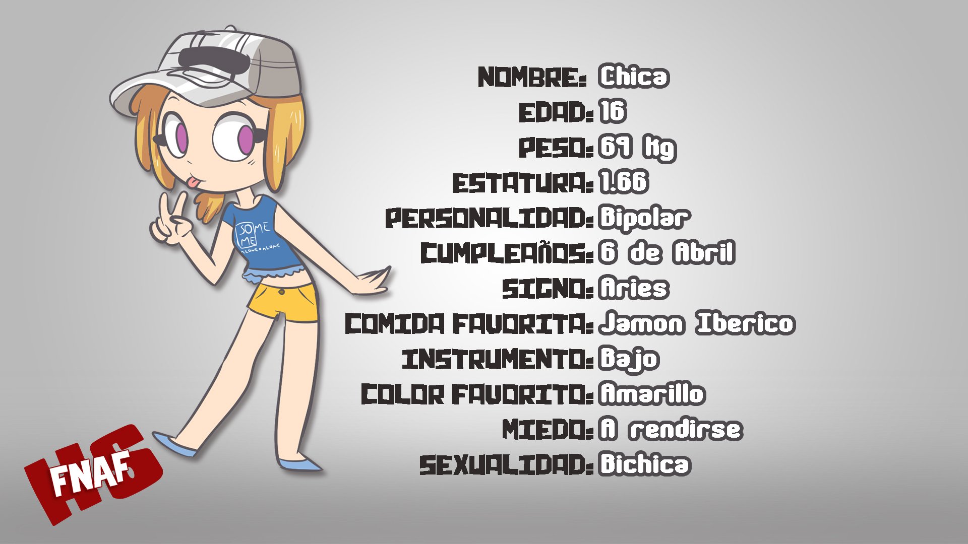 Edd00chan #FHS on Twitter: "Ficha Chica #FNAFHS… "