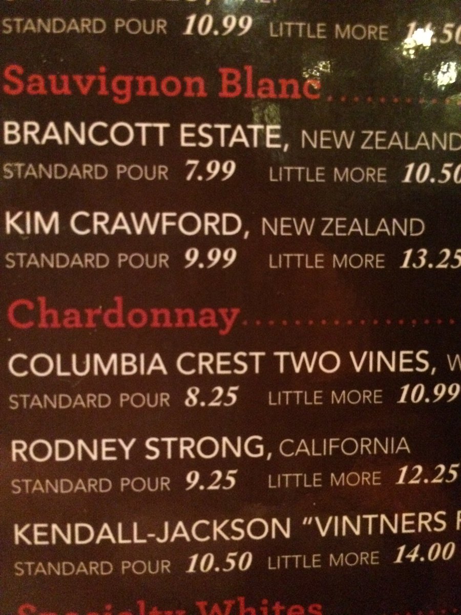 Dylanisperf's tweet photo. When you find Kim Crawford on the menu at automatically take a pic bc all that you're thinking of is Liv https://t.co/pyAbaZ6jMH