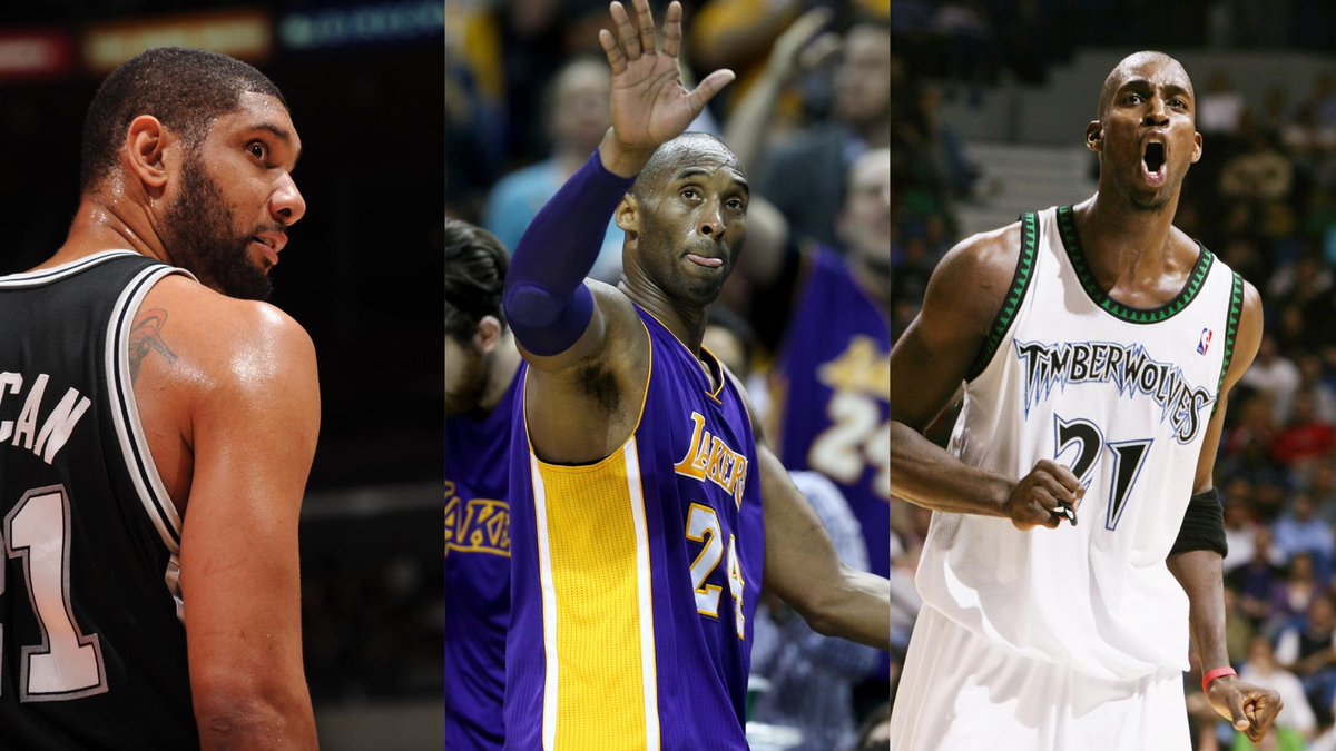 espn's tweet photo. And thus it begins: The first NBA season since 1994 that doesn't include any of these three legends. https://t.co/X2ShosW7Vp