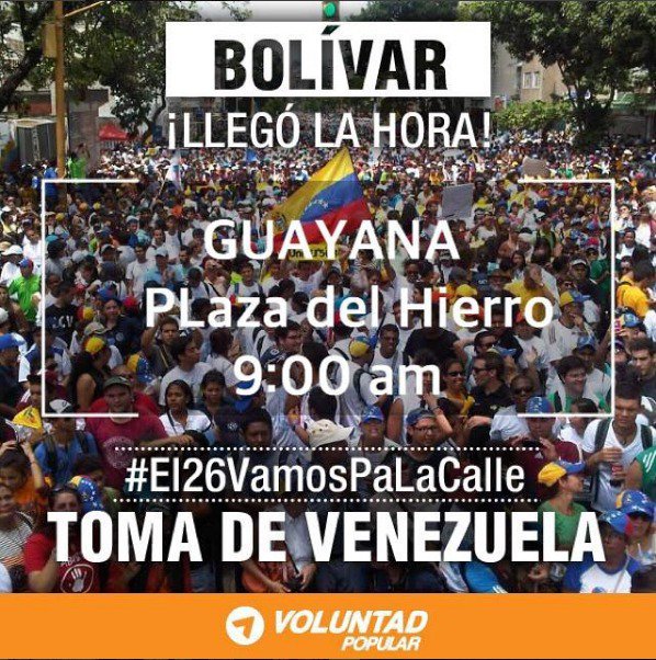 Mañana haremos que se sienta la CALLE, con fuerza, con irreverencia, con sentido de patriotismo #MañanaPaLaCalle