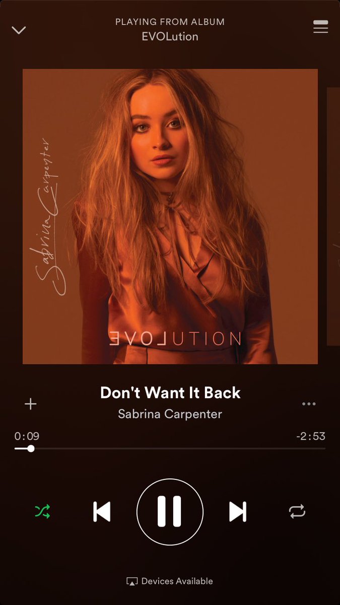 smcanally13's tweet image. My favorite song so far @SabrinaAnnLynn @Spotify #DontWantItBack