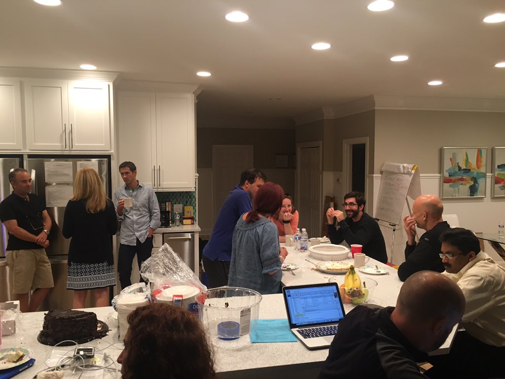 therealKCGS's tweet photo. Post-dinner scientific conversations! #openscience #bestsetyet https://t.co/H6B9JWxGNR
