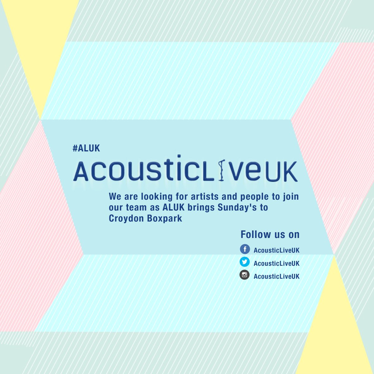 People of Croydon we will be doing #AcousticAfternoons at <a href="/BoxparkCroydon/">BOXPARK CROYDON</a>. We need local creatives to help us!
interested tweet us!