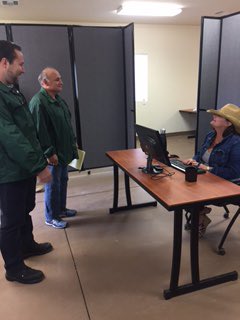 Heidi DAgostino of the Consumer &amp; Enviro Fraud Unit role playing a scenario at advanced enviro training at Camp San Luis for law enforcement