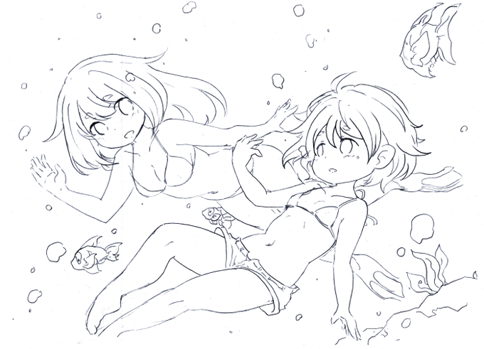 そのうち色塗りたい線画。 