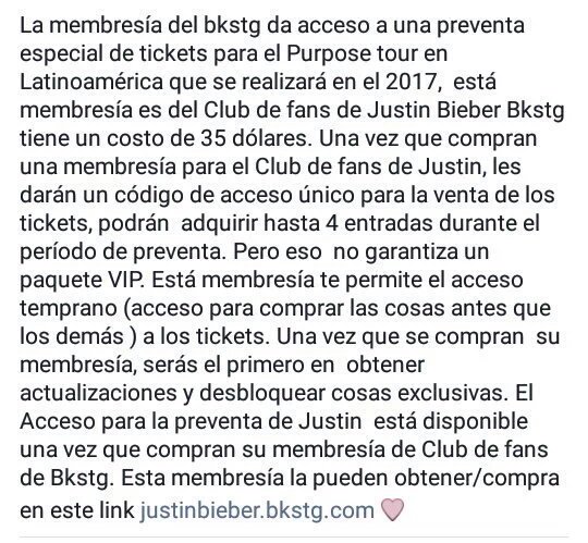 BieberFeverPY_'s tweet photo. INFORMACIÓN SOBRE LA MEMBRESÍA DE BKGTS PARA EL PURPOSE TOUR EN LATINOAMÉRICA 👇
#PurposeTourLatinAmerica https://t.co/LhwNDFgD9A