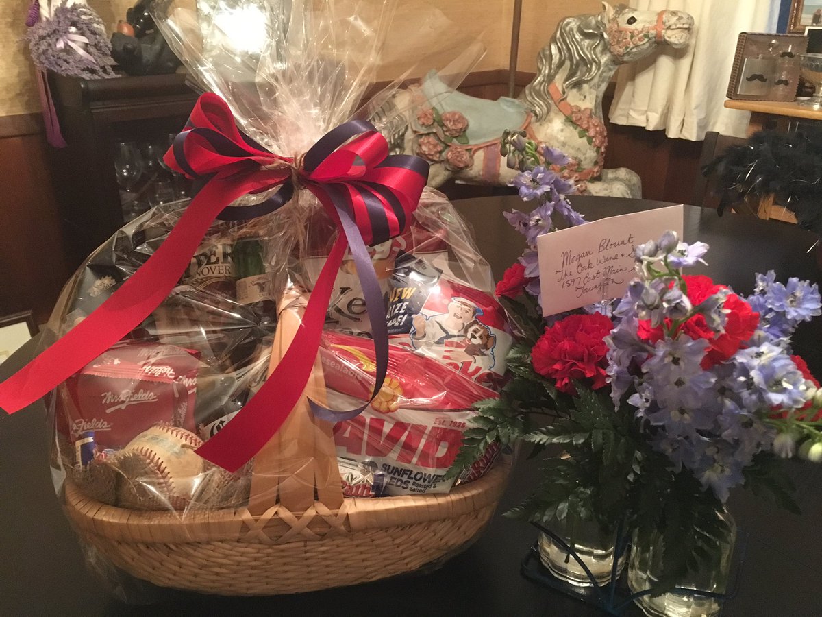 caseyoceans's tweet image. #WorldSeries sent a good luck charm snack basket/flowers to the #1 Cleveland fan today