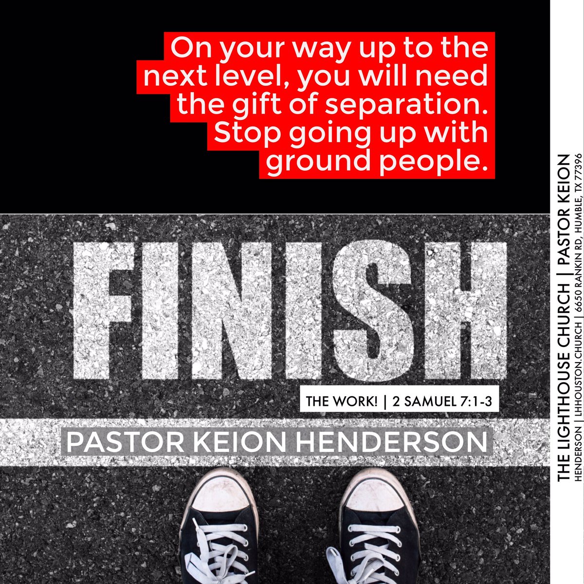 LHHoustonChurch's tweet image. On your way up to the next level, you will need the gift of separation. Stop going up with ground people. #FinishTheWork #TheRelease