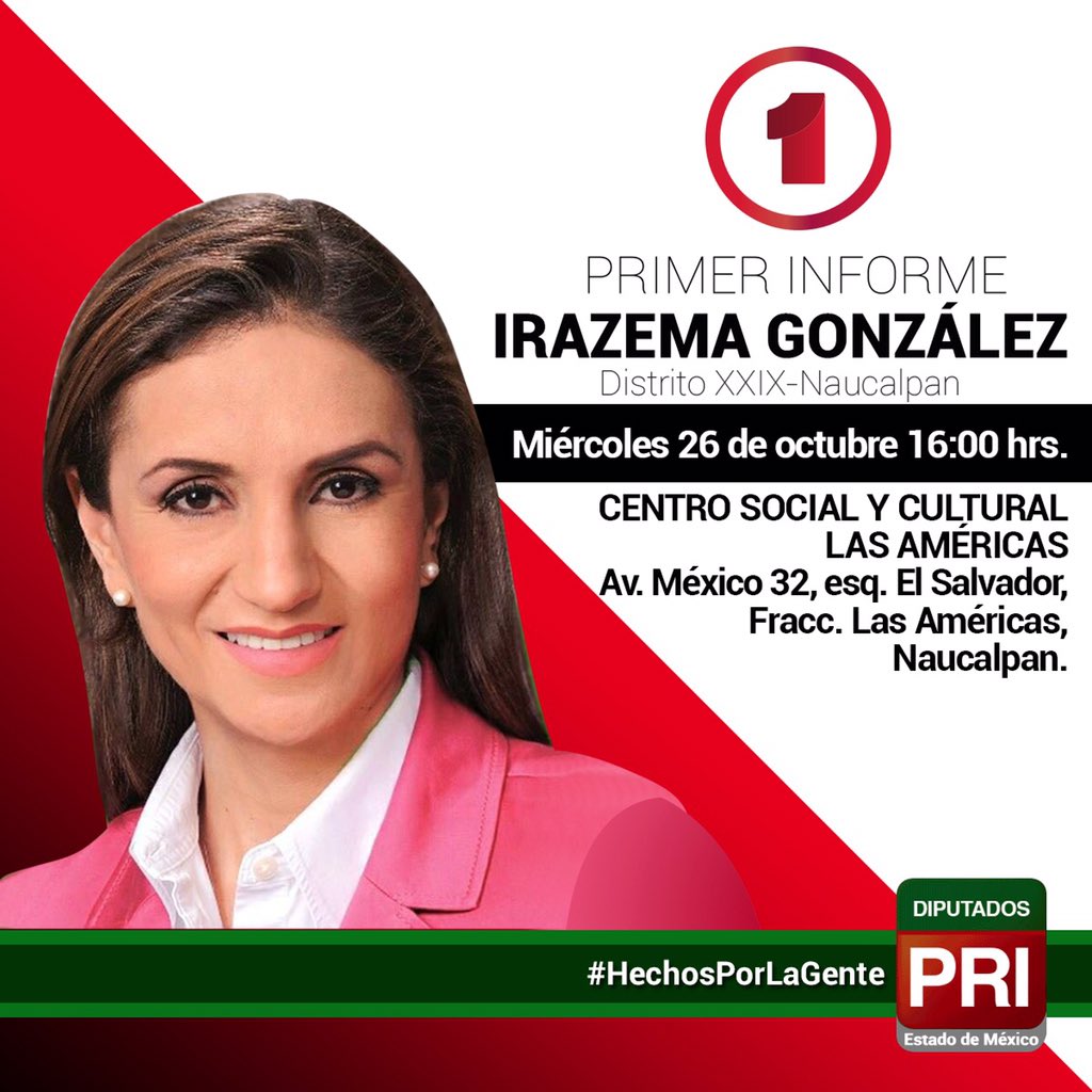 Nos vemos el día de mañana en mi 1er Informe de Labores ✔️ 😀<a href="/eruviel_avila/">Eruviel Ávila</a> <a href="/cruz_roa/">Cruz Roa Sánchez</a> <a href="/DipPRIedomex/">Diputadas y Diputados PRI Edoméx</a> @NaucalpanPRI
