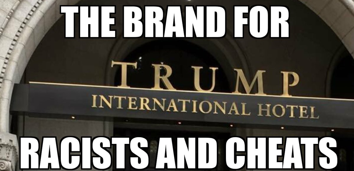 riotwomennn's tweet photo. Really Dan? @DanScavino @megynkelly @realDonaldTrump Trump:  the brand for PERVS, racists &amp; cheats #TruthInBranding https://t.co/lUmRIsu8nX
