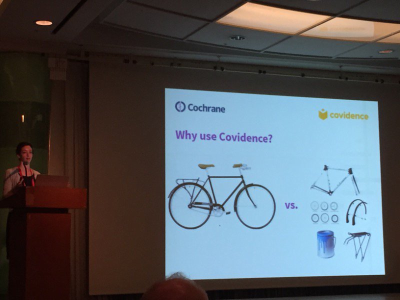 cochranecollab's tweet photo. #CochraneTech @covidence community manager @AnnelieseArno providing an update on past present and future of Covidence https://t.co/u08E6i01fN