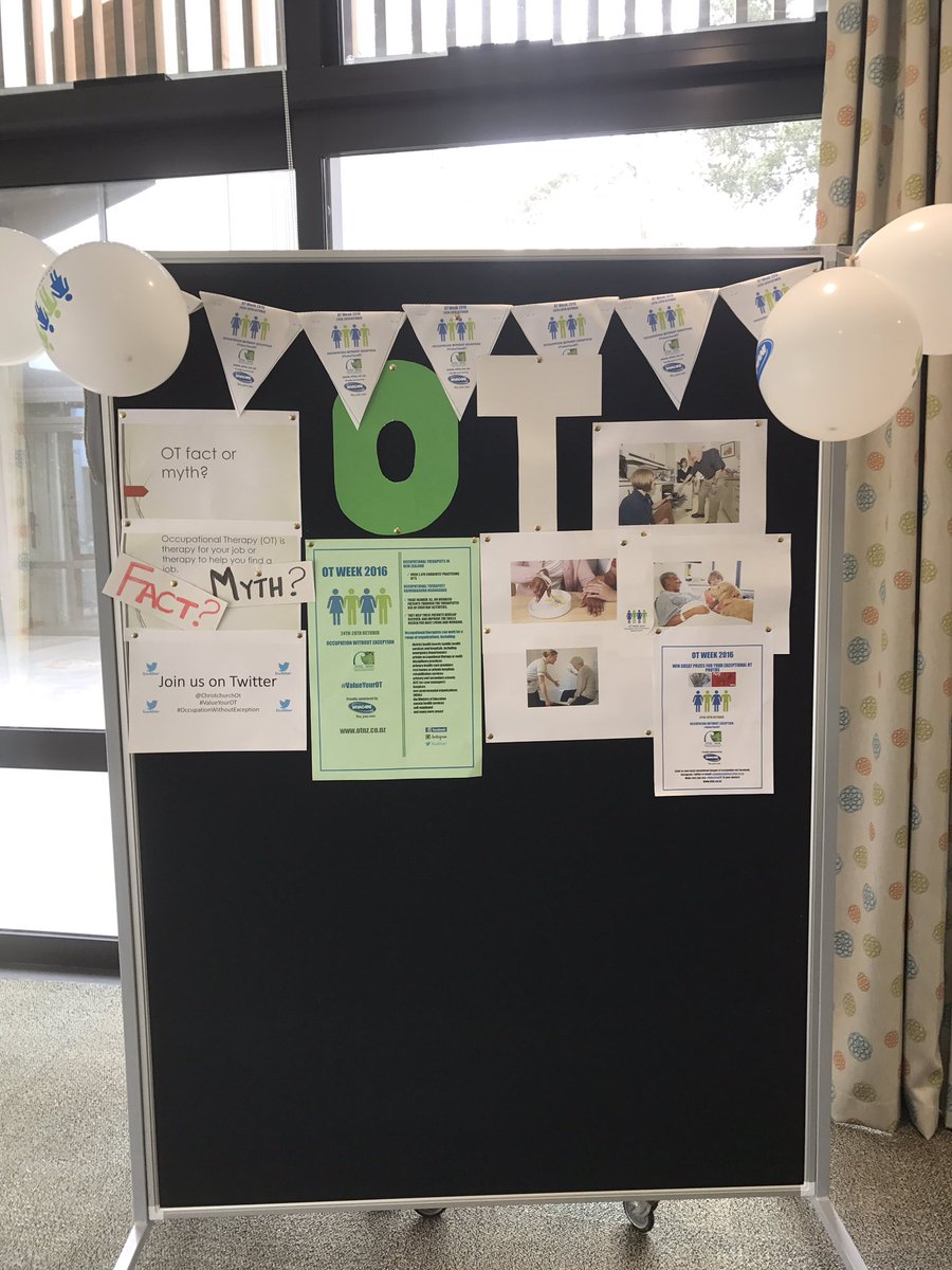 OTChristchurch's tweet photo. Part of our stall for #OTweek2016 #occupationwithoutexception #valueyourOT https://t.co/bymZWLchE0