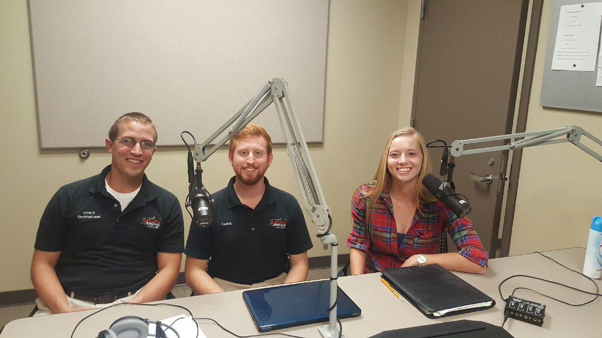 HoundHats's tweet photo. Time in the studio sure went fast today while we talked with @alabamafsae ! #racecar #bamaengineering https://t.co/lEJYFU7mbu