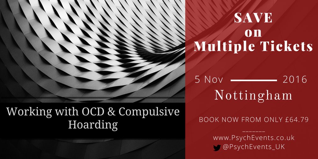 PsychEvents_AUS's tweet photo. Bring a Friend/Colleague & SAVE, Book Now from Β£64.79 https://t.co/ADriNB6Yat #ocd16 #OCD #CPD #psychevents #psychCPD #mentalhealth #anxiety https://t.co/MDjK4yQ8ze