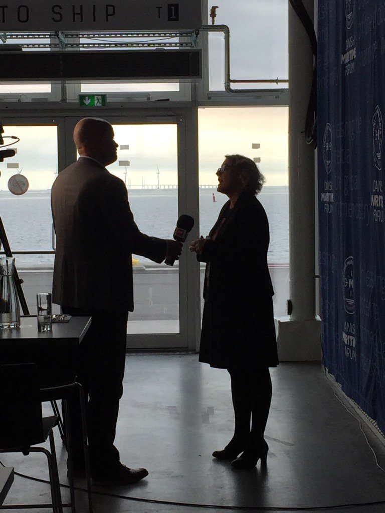LenaGothberg's tweet photo. Busiest #maritime professional today @AnneHSteffensen @ #dmf16 #shipping https://t.co/GnmivSTImP