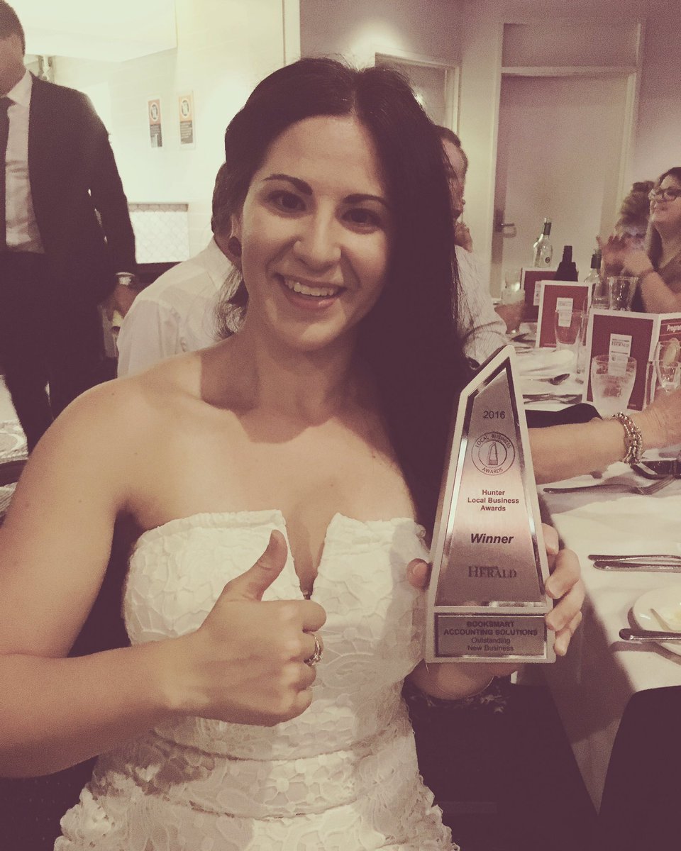 BooksmartAUS's tweet photo. Humbled to have been awarded the Hunter Local Business Awards Outstanding New Business tonight #joinbooksmart https://t.co/AQiRoPfPXB
