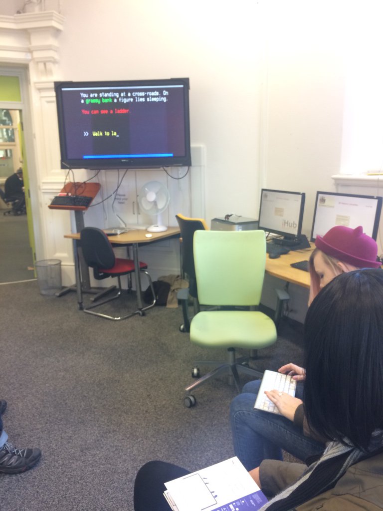 hwayoung's tweet photo. Playing #MerlinsCastle @STHLibraries #getcake Come get retro with us! https://t.co/vH618e5grY