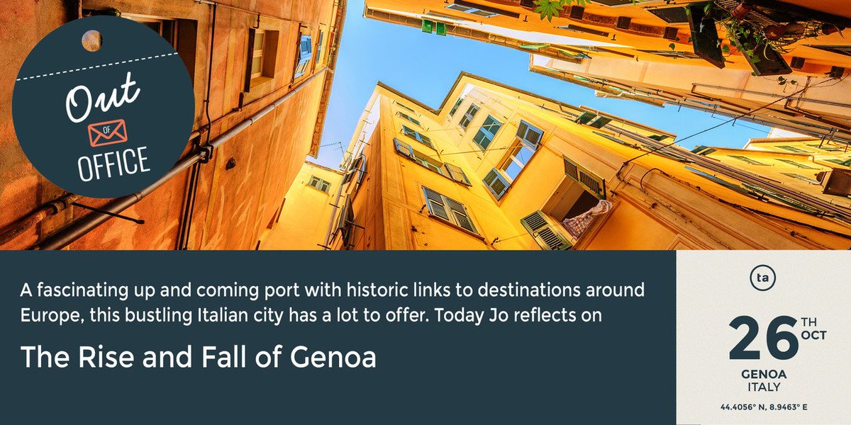 Tripashoreagent's tweet photo. See https://t.co/1IAl6cp8W8 for the full article or https://t.co/EqDka5fiuH for our full range of #cruise tours.

#Genoa #Italy #wanderlust https://t.co/kAWWHay5B4