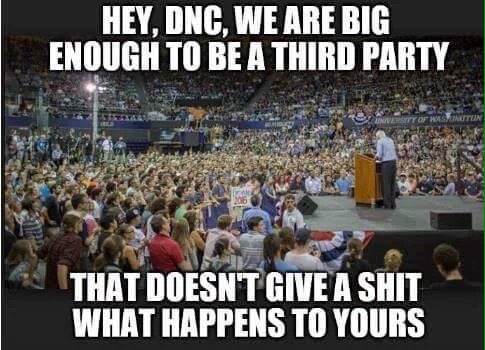 PensiveTM's tweet photo. @ocumstweezers @kicranston Now that the #MSM has called the race over, all true #PoliticalRevolutionaries are free to follow #BerniesIssues https://t.co/I3lcN886ax