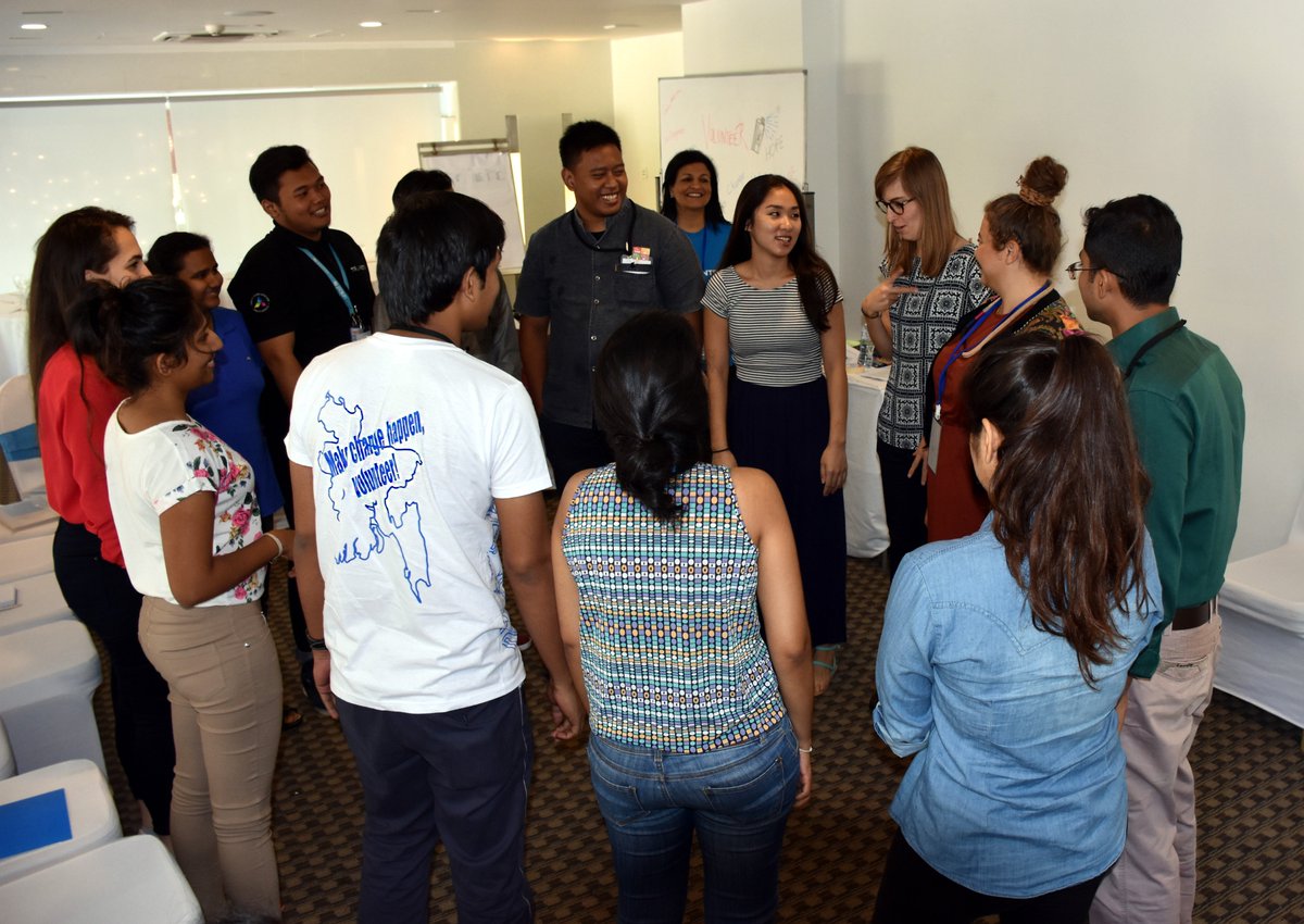 UNVSriLanka's tweet photo. Day 3 of #APT2016! Today began with #Conflict management skills-building. How do you deal with conflict in a positive way? @UNVolunteers https://t.co/C5CzeSTRld