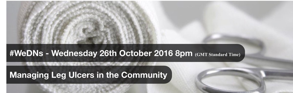 WeCommNurses's tweet photo. Looking forward to seeing you all online at 8pm. @WeNurses Managing leg ulcers in the community https://t.co/uL5cdJ3oNH