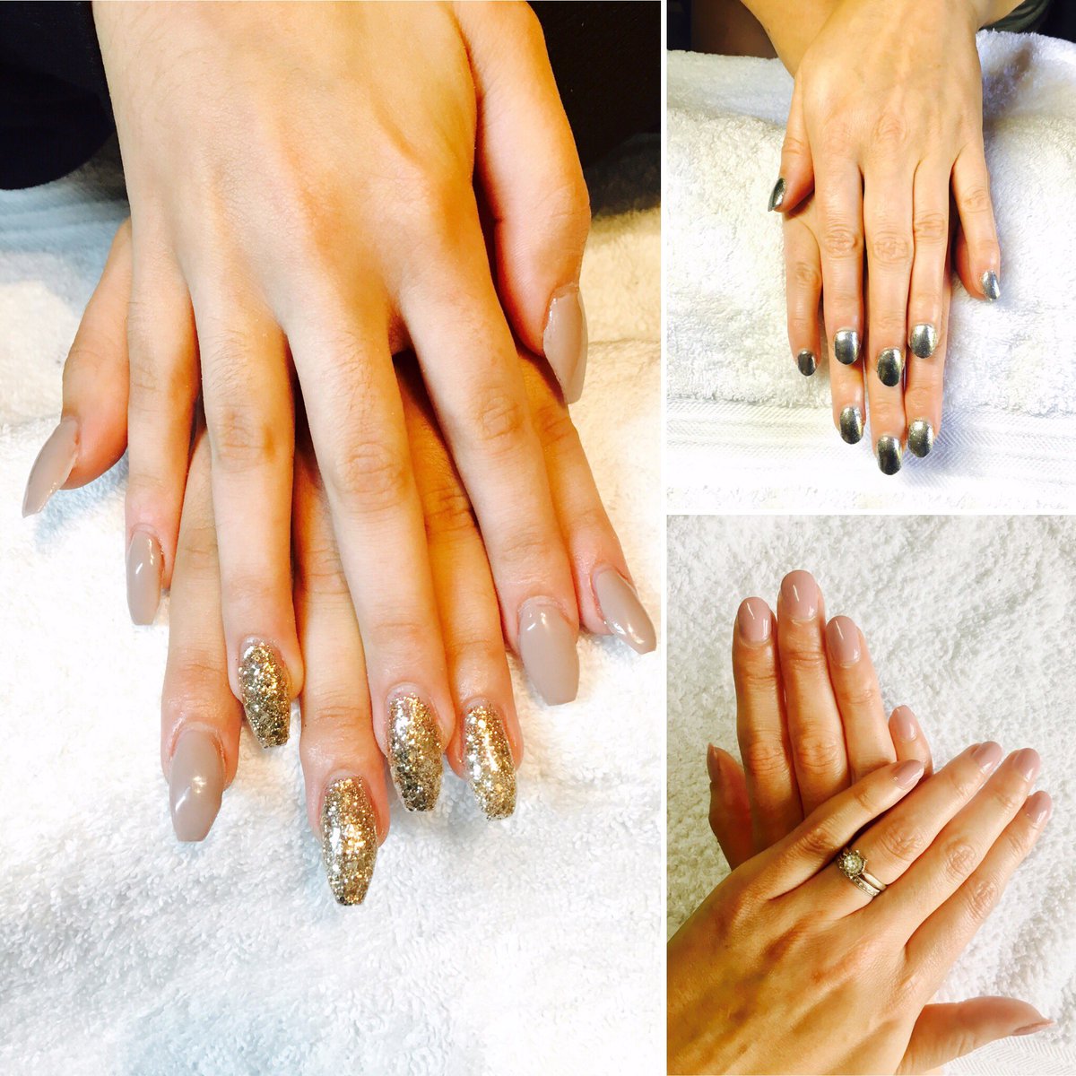 BotanicUK's tweet photo. More beautiful nails.... #Acrylic #gels #mirror #nude #coffinshape #tips #featurenail #glitter https://t.co/OOS5g4JBf4