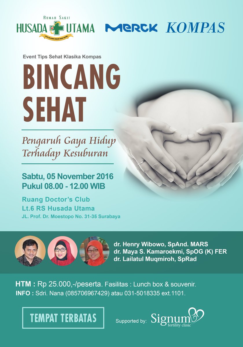 RSHusadaUtama's tweet photo. #Seminar awam,apa saja yang mempengaruhi fertilitas pria dan wanita. Ikuti seminar nya pada 05 November 2016. https://t.co/xmnvnDG7GE