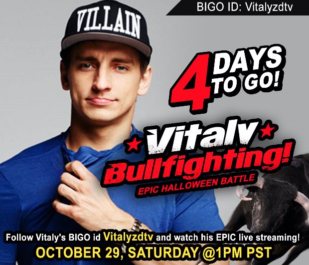 BIGOLIVEapp's tweet image. Follow TOP YOUTUBER Vitaly&apos;s BIGO ID and watch his EPIC live streaming! #vitalyzdtv #prankers
