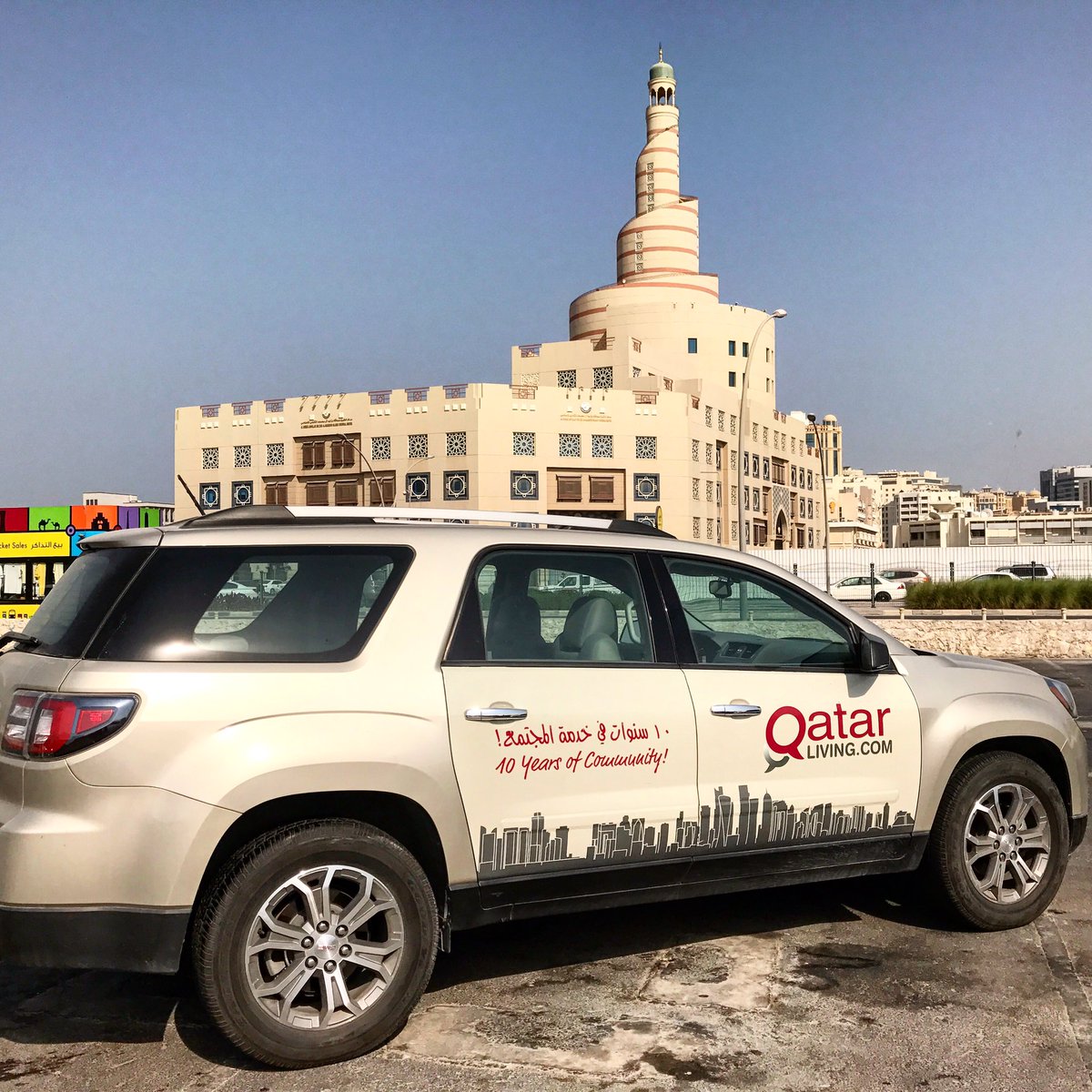 qatarliving's tweet photo. Spot the QL truck around town and win a GMC Acadia for the weekend. All you need to do is mention @gmcqatar1 & use #QLAcadia if you spot it. https://t.co/84ksLaZsgY