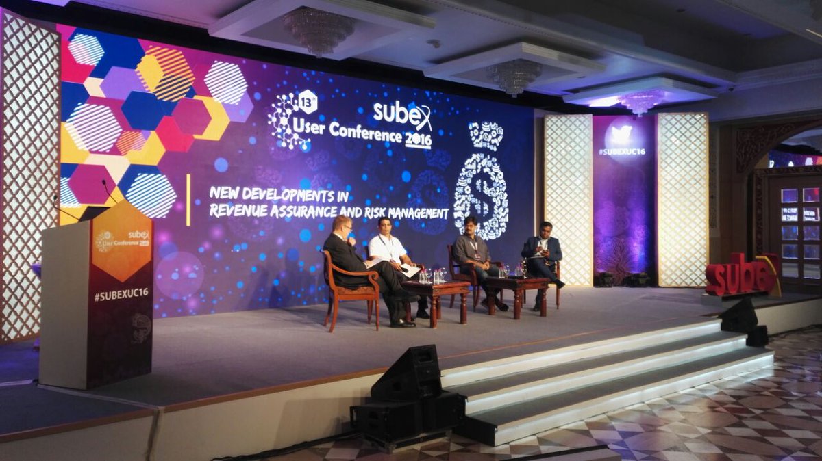 subex's tweet photo. (1/2) #SubexUC16 Panel Discussion:New Developments in #RevenueAssurance &amp; #RiskManagement with @JBAnalytix, Sanjay Batham(@reliancejio) https://t.co/3JVwhjNRxW