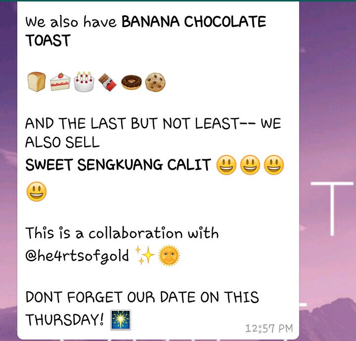 he4rtsofgold's tweet photo. Great News everyone! On behalf of our Cultural event tomorrow, "Sweetilicious" will collaborate with us by selling https://t.co/jp0GS2LbP7