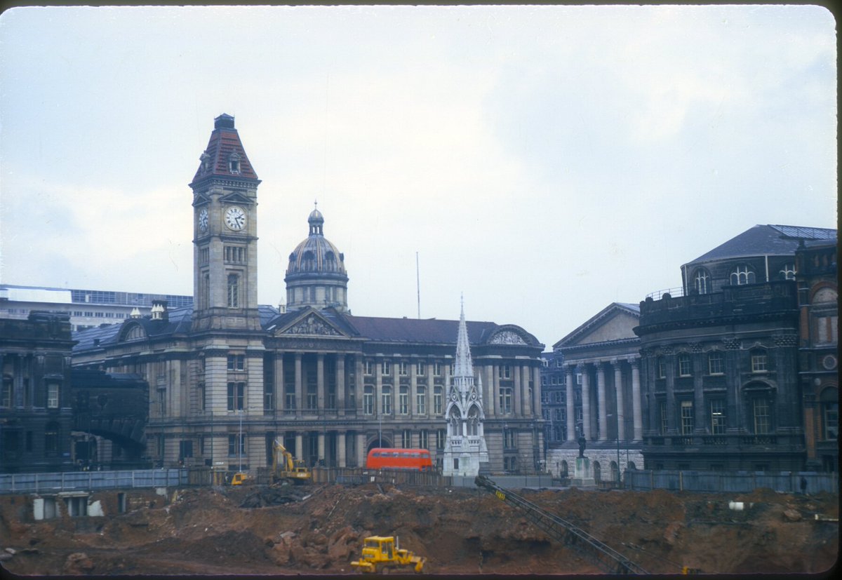 dannyhowesart's tweet image. Strikingly similar views by #PhyllisNicklin and @StefcormackStef of construction and demolition of Central Library - separated by 48 years!
