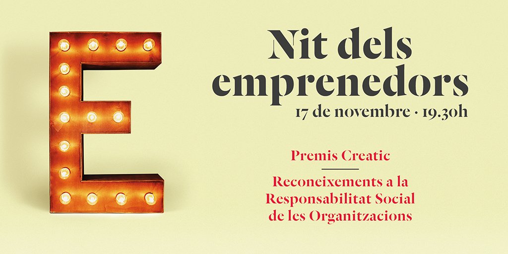 Obertes les inscripcions per a la Nit dels Emprenedors del 17 de novembre #exitCreatic #nitemprenedors <a href="/matarocat/">Ajuntament de Mataró</a> tecnocampus.cat/ca/noticias-ca…