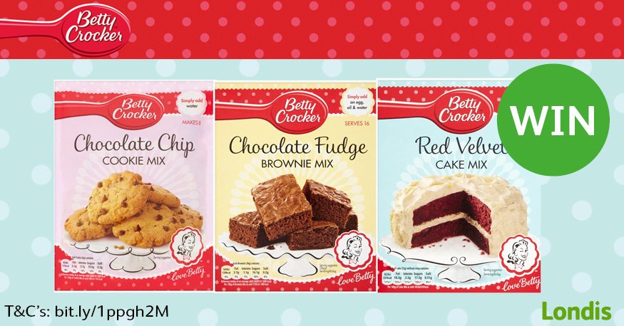 myLondis's tweet photo. Sooooo excited it's #GBBOFinal  #gbbo so we are giving you the chance to #win @BettyCrockerUK simply RT&amp;F https://t.co/FU9ZFmiLjH