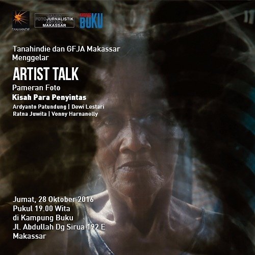 Artist Talk pameran foto Kisah Para Penyintas di <a href="/kampungbuku/">Kampung Buku</a>, Jumat 28 Oktoberr 2016, pukul 19.00 Wita
