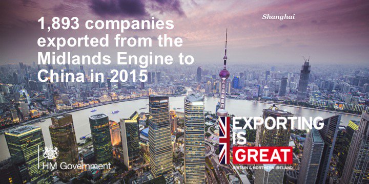 Countdown to #MidlandsEngine mission to China 31 Oct to 4 Nov #MEChina #ExportingisGREAT Find your opp: ow.ly/UknPA