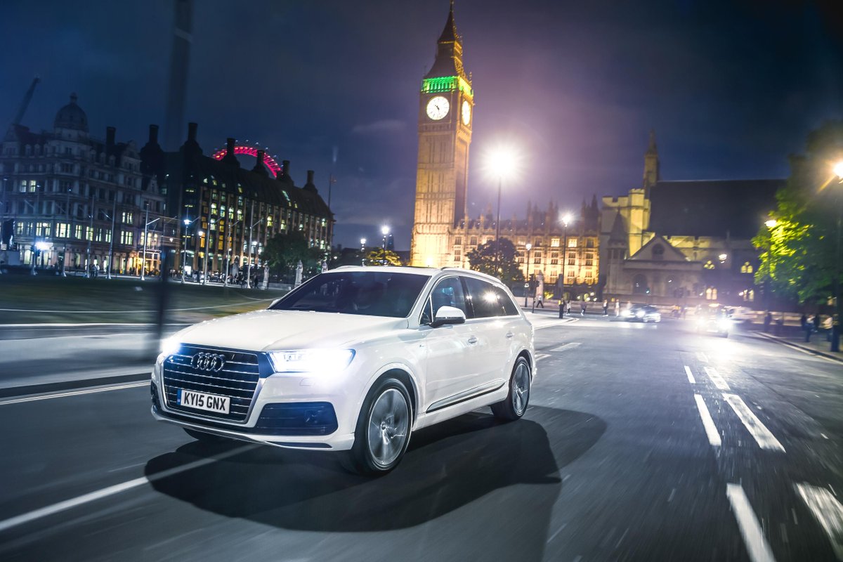 RidgewayAudi's tweet photo. Bright (Matrix LED) Lights, Big City.  The Audi #Q7 is our #WednesdayWant.  Would it be yours? https://t.co/btVYmt0Gp2