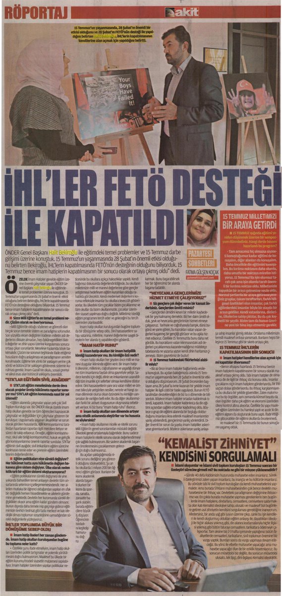 onderihl's tweet photo. Genel Başkanımız @halitbekiroglu "15 Temmuz, eğitim sistemi ve imam hatipler" hakkında @yeniakit'e konuştu.

https://t.co/zPa1IbD7Ri https://t.co/LW1ZjKMDUx