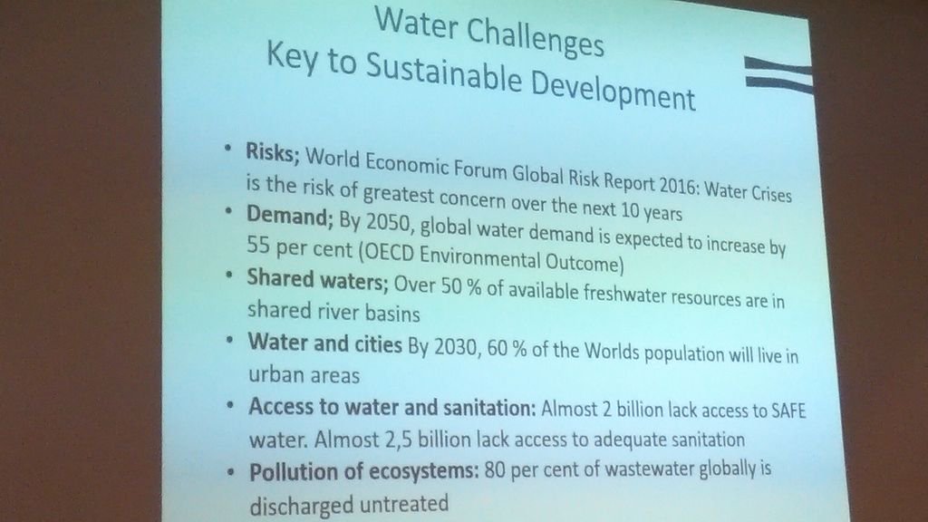 SensingResearch's tweet photo. Water challenges!!! @DCUWater #DPCM2016 from Karen lexen @siwi_water https://t.co/NMqYNEojyg
