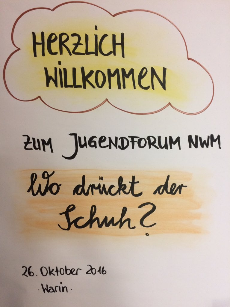 TeresavonJan's tweet photo. Gleich geht's los: #Jugendforum #NWM in #Warin https://t.co/Tcmig2Ww8C