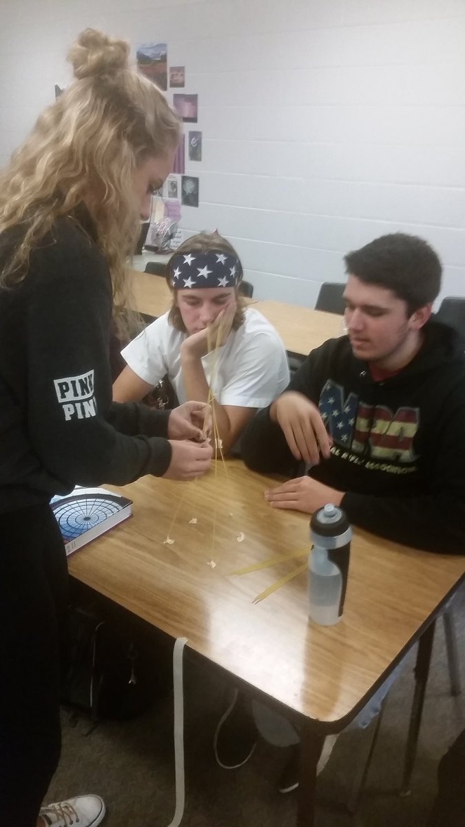 TKMathSee's tweet photo. Building spaghetti towers. #tkstrong https://t.co/P9NjS8hJff