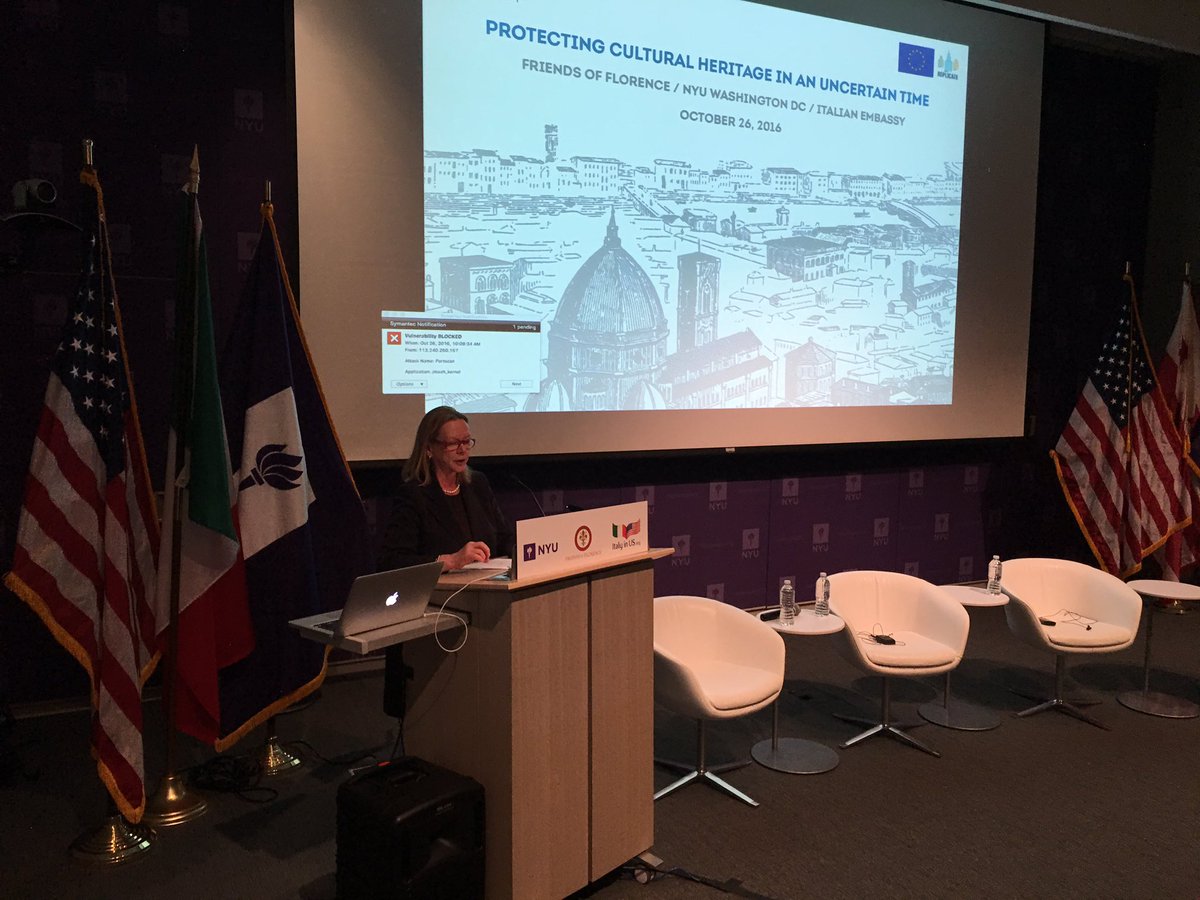 Friend_Florence's tweet photo. Friends of Florence President Simonetta Brandolini d'Adda speaking @ Protecting Cultural Heritage in an Uncertain Time. https://t.co/q3NX73qRJa