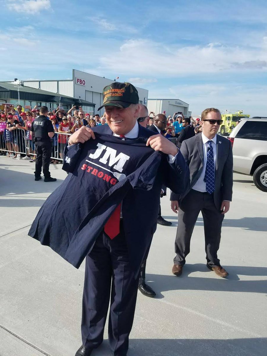 FloridaLX's tweet photo. Looks like DJT is #JMStrong https://t.co/MmBS0kMiqN