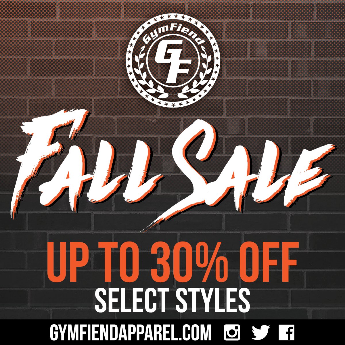 GymFiendApparel's tweet photo. Come check out our Fall Sale! Visit https://t.co/Zm7xRzbp0O to take advantage of our clearance prices! #TeamGymFiend #TGF #GymFiend #BEAST https://t.co/1X1FoKxxVI