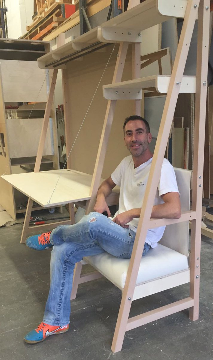 deverbindingbv's tweet photo. We zijn gestart met nog een nieuwe productielijn: een multifunctioneel design meubel van Yatno voor in de kleine ruimte. #socent #MVO #doven https://t.co/NdH8Z8AFnf