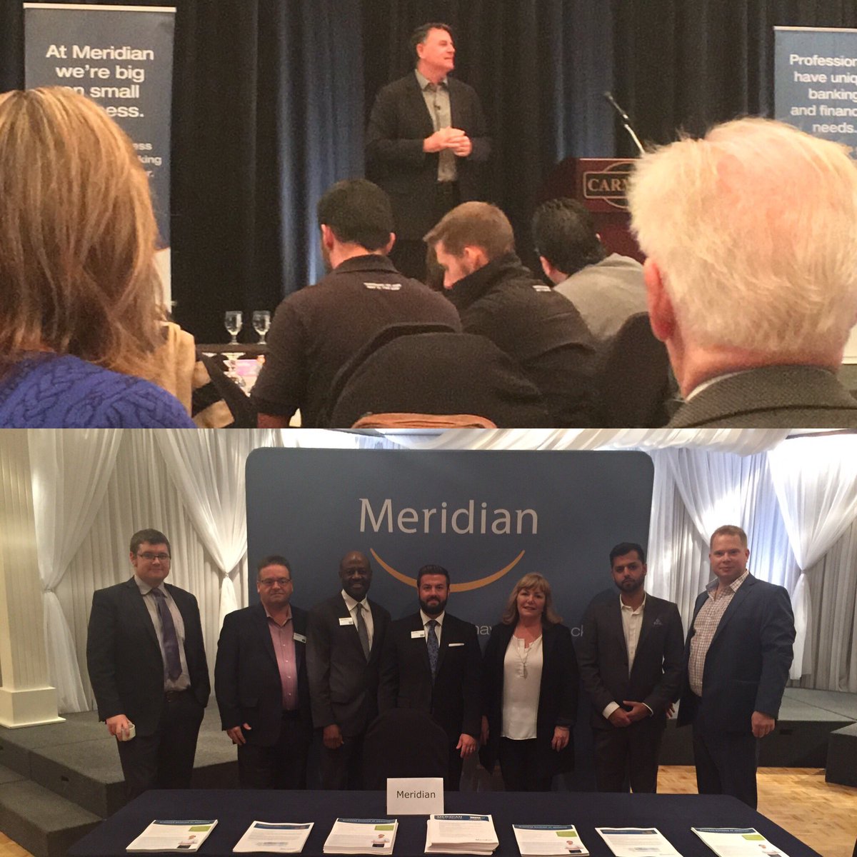 snapdHamilton's tweet photo. This morning at @CarmensGroup for the @MeridianCU #SBAB2016 w/guest speaker @wealthy_barber #HamOnt #SmallBiz #DragonsDen @CBCHamilton @CBC https://t.co/k1sarNQ1mh