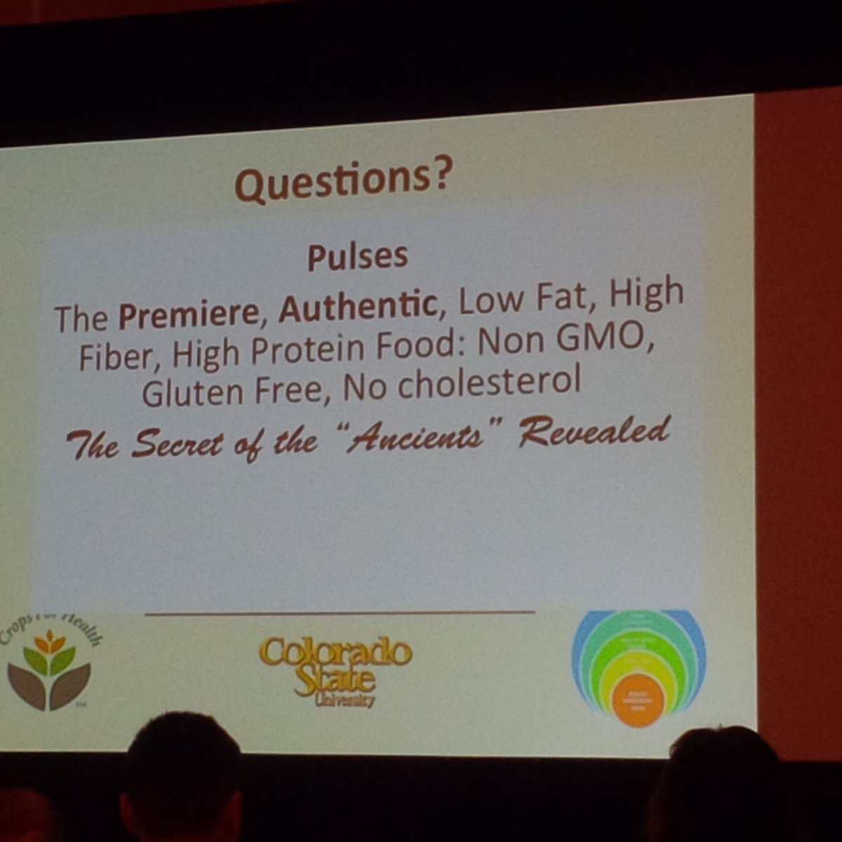 OntBeanGrowers's tweet photo. Dr. Thompson's question to the audience - why aren't we marketing pulses this way? #lovespulses https://t.co/LAKZkAptqv