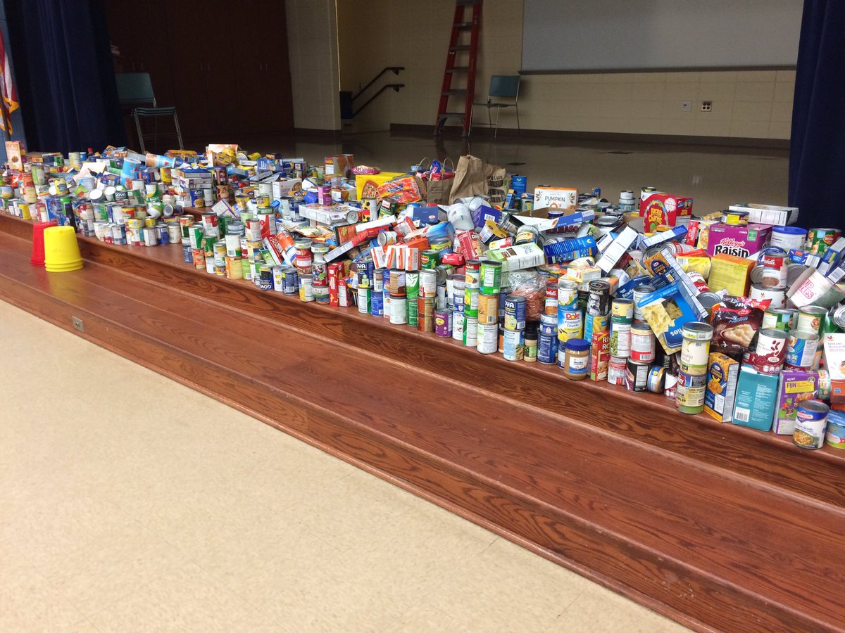 FolgerMacCAKrew's tweet photo. A great job by @natrieke and our Folger families for teaming up on another #AACPSAwesome food drive!  @FolgerAACPS https://t.co/pKEJuaqcdC