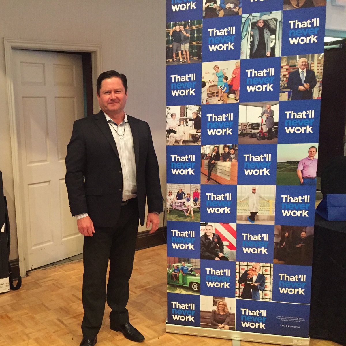 vix_ng's tweet photo. KPMG in #HamOnt's @Patrick_JMadden and @RTodd100 were out this morning at the @MeridianCU Small Biz Breakfast. #SBAB2016 #thatllneverwork https://t.co/vjv0Uu9n1n